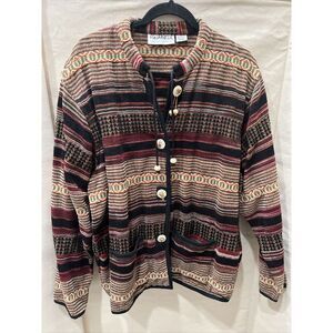 Vintage Flashback Women's‎ Size XL Patchwork Boho Vibe Jacket Wearable Art
